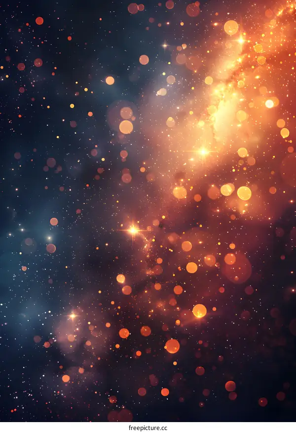 Golden Nebula and Galaxies