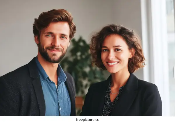 Business Professionals Smiling Portrait