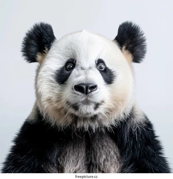 Close-up of a panda's face