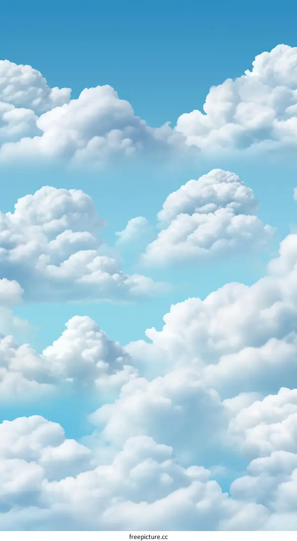 Blue sky with white clouds background
