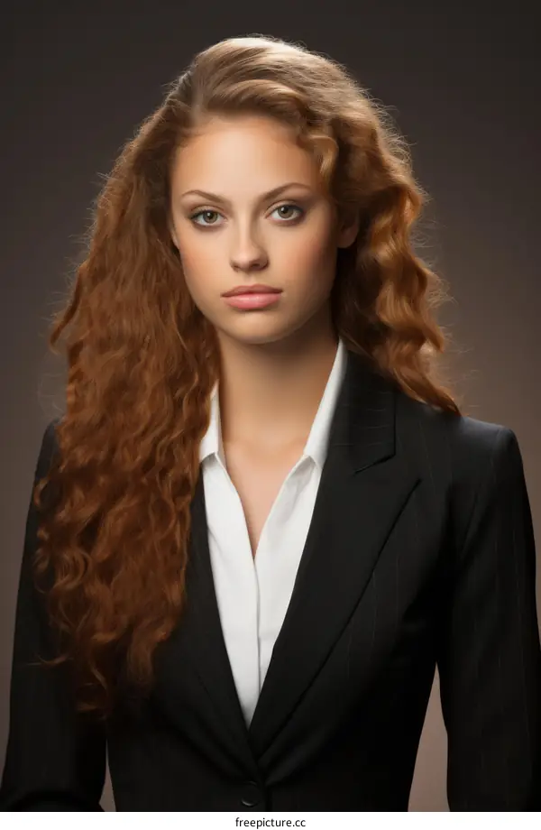 Portrait of a young professional woman wearing a suit