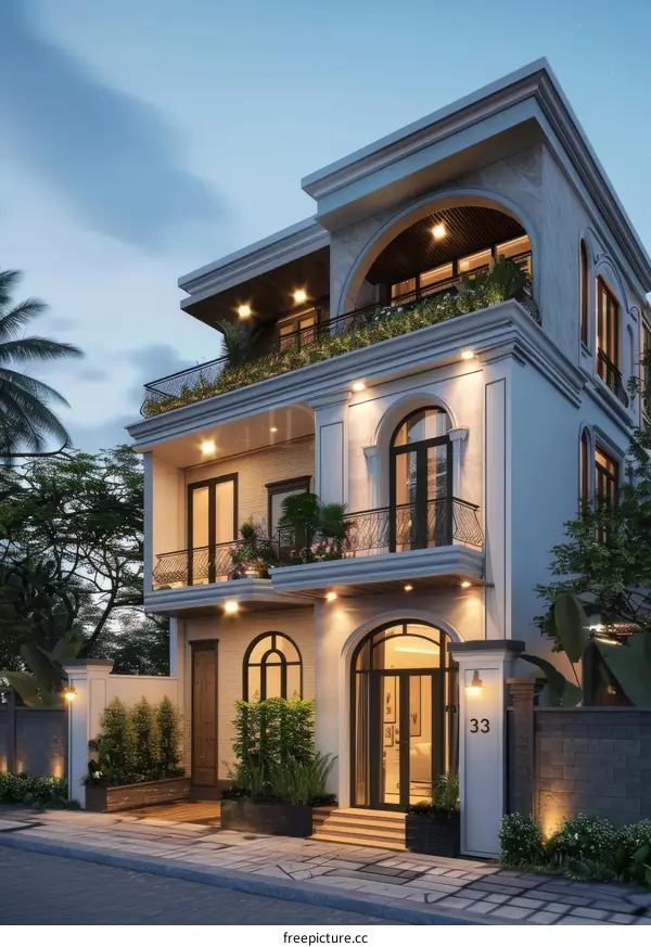 Modern White Villa Boasting Luxury Design