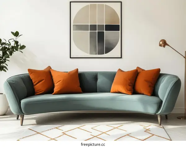 Modern Living Room Interior Design with a Stylish Sofa