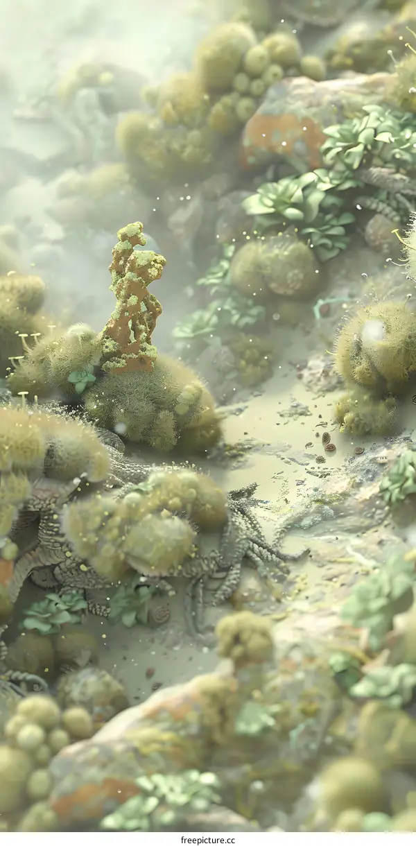 Artistic Abstract Illustration of a Surreal Landscape