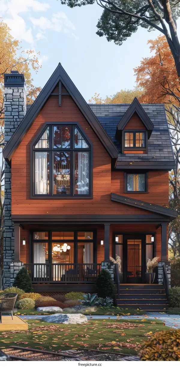 Small house with a big garden and a beautiful landscape