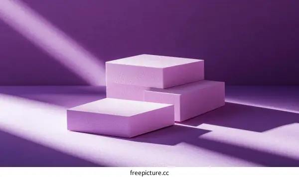 Purple Geometric Display Platforms