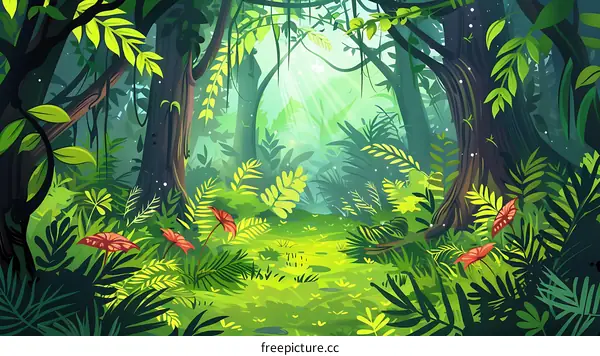 Sunlight Through The Jungle