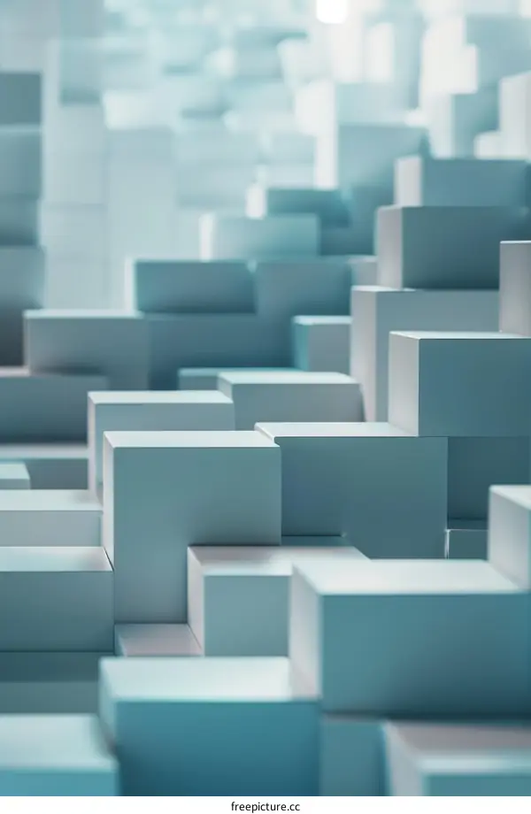 Abstract Blue Cube Background