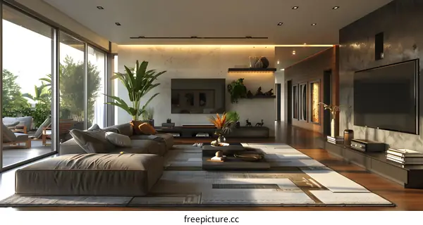 Modern minimalist living room