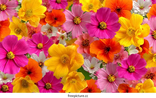 Colorful Flower Pattern Background Design
