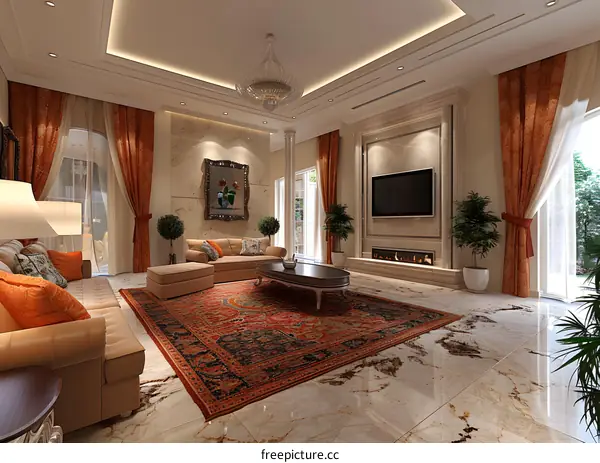 Modern luxury living room interior design