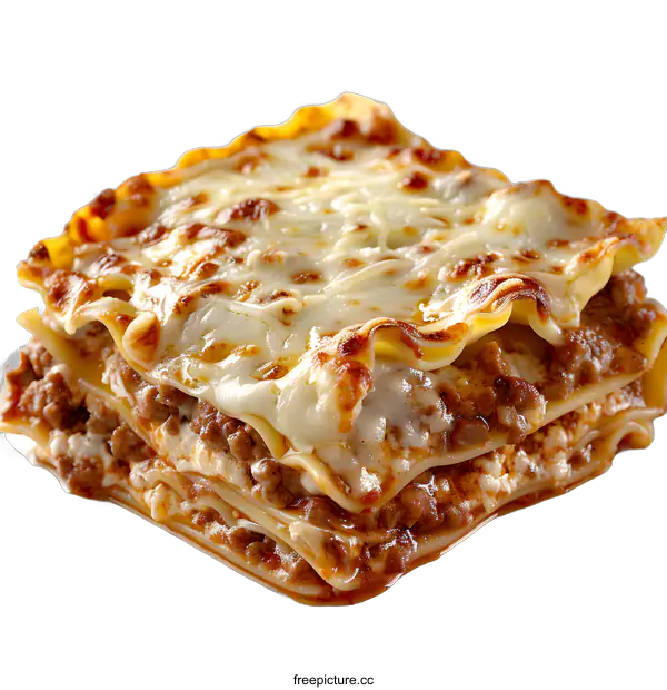 [Transparent Background PNG]Delicious Lasagna on a Plate