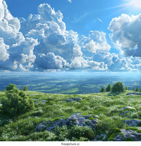 A majestic view from the top of a mountain