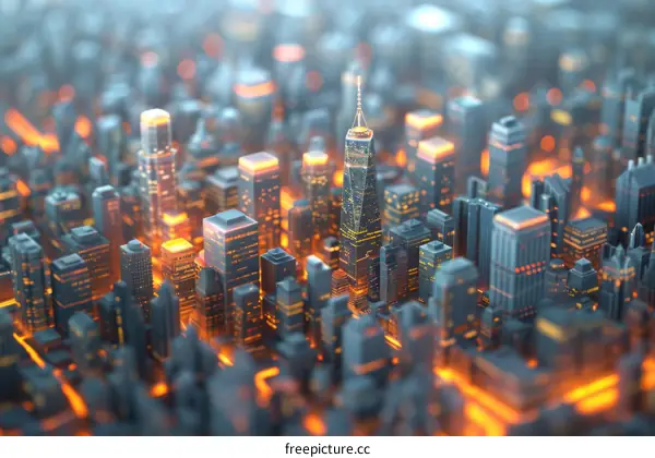 Futuristic City Illustration