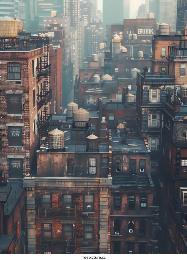 An aerial view of the New York City skyline