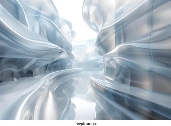 Sci-Fi Scene under the Glacier