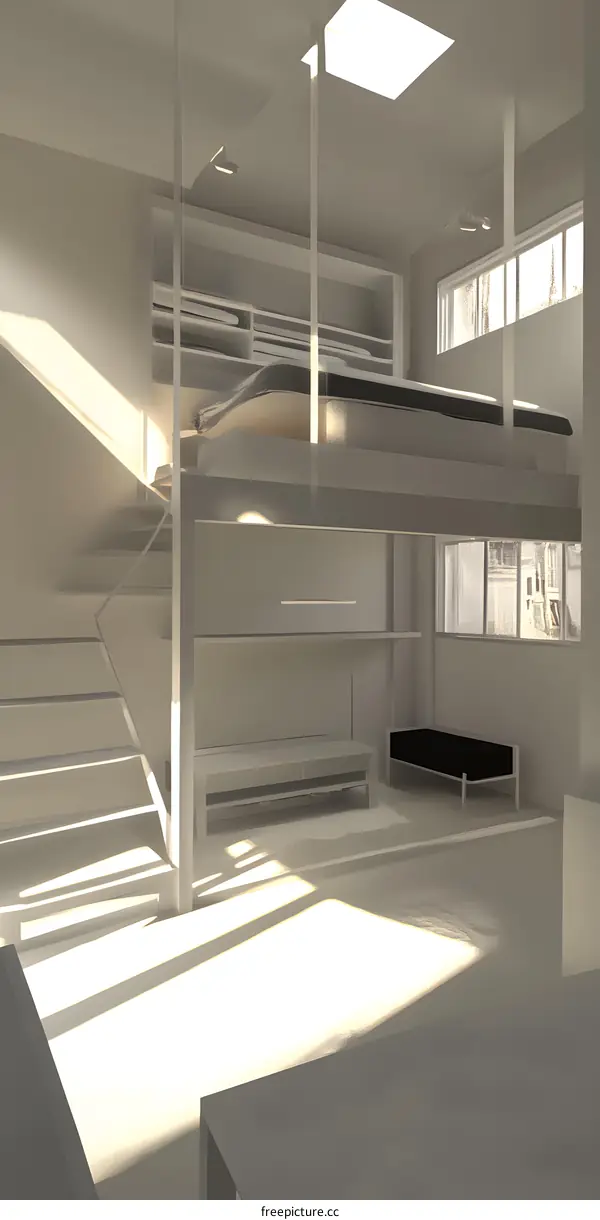 Modern Loft Style Interior Design with Open Floor Plan