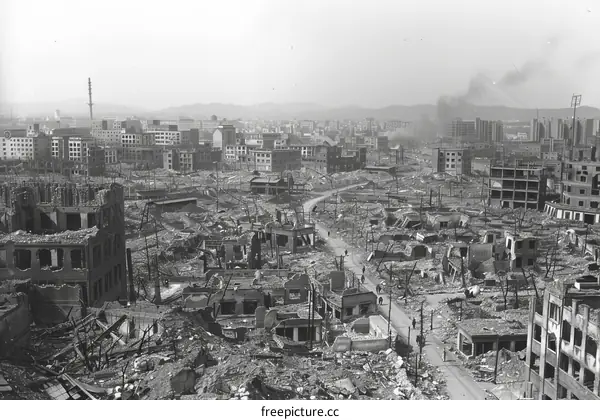Post-war Hiroshima, Japan, 1945