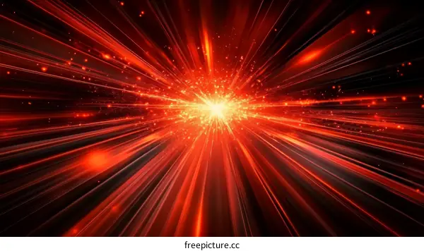 Abstract Red Explosion Background Design