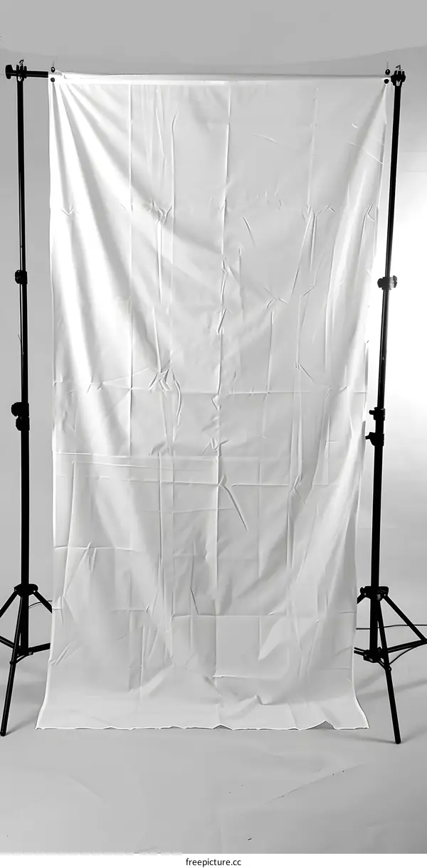 White Photography Backdrop with Stands