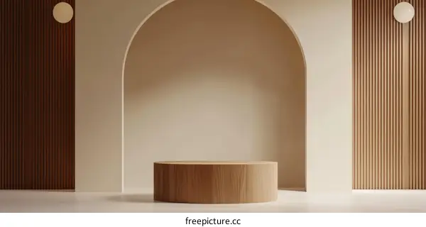 Modern Minimalist Wooden Podium Display