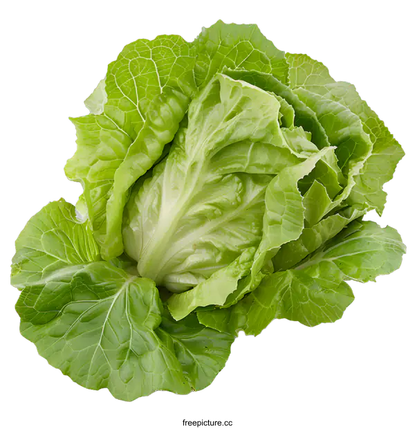 [Transparent Background PNG]Fresh Green Napa Cabbage Isolated on White Background