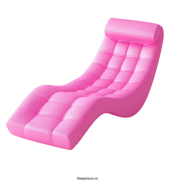 [Transparent Background PNG]Pink Modern Recliner Chair Design