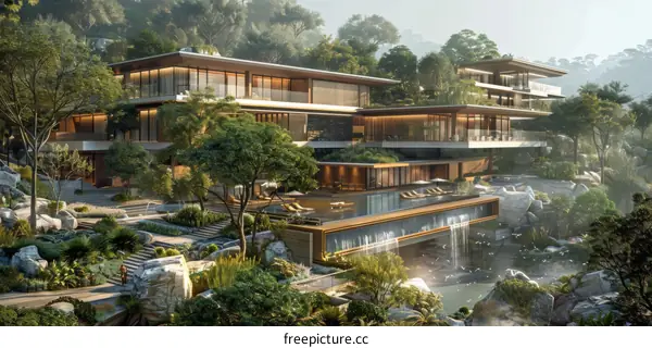 Modern Luxury High-End Villas in Mountain Setting