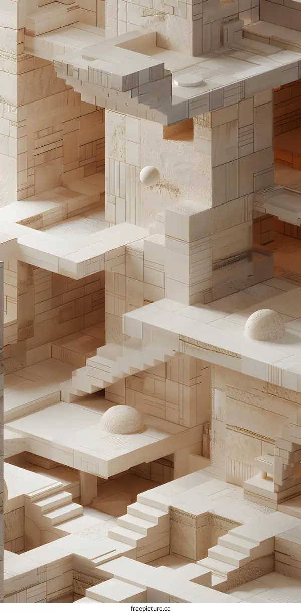 Surreal Escher-like architecture