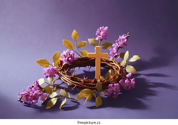 Crown of Thorns and Cross Floral Arrangement