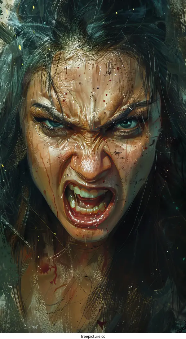 Ferocious Female Portrait Illustration
