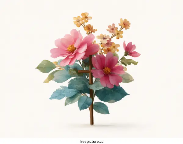 Beautiful Floral Arrangement with Cross