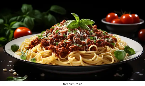 A delicious plate of spaghetti and meatballs