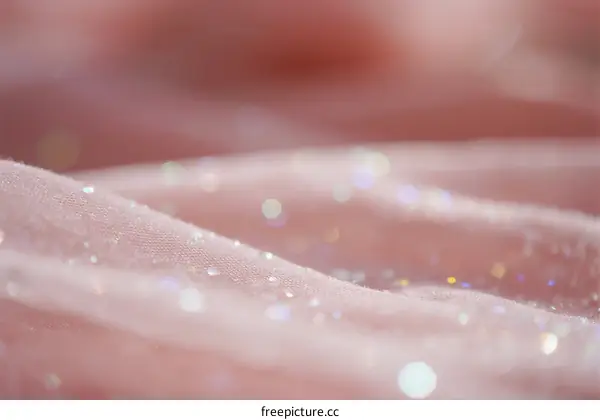 Soft Pink Fabric with Sparkling Sequins for Decorative Use