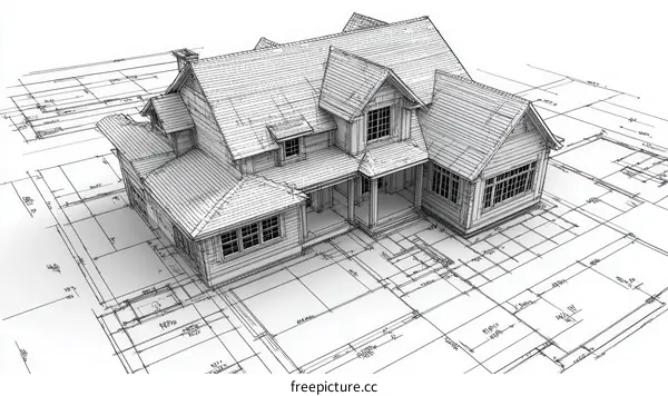 Architectural Design of a House Blueprint