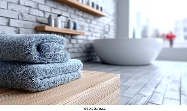 Modern Bathroom Interior Design with Towels