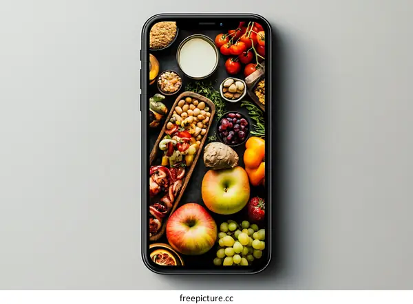 Healthy Food Phone Screen Background