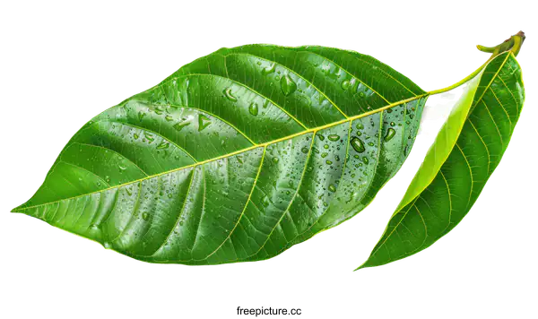 [Transparent Background PNG]Green Leaves on White Background