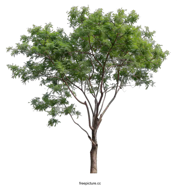 [Transparent Background PNG]Green Tree Isolated on White Background