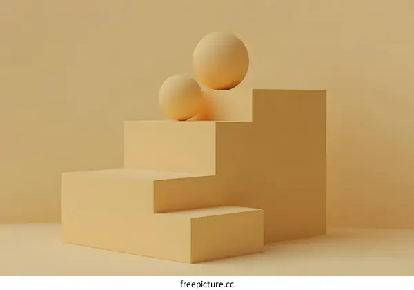 Abstract Minimalist Beige Geometric Shapes  Background