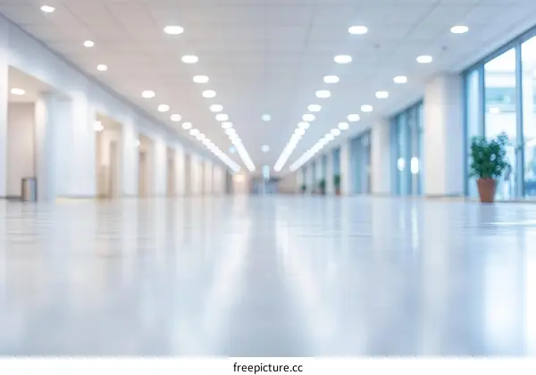 Empty Modern Office Corridor