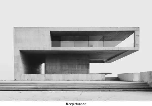 Brutalism architecture concrete building
