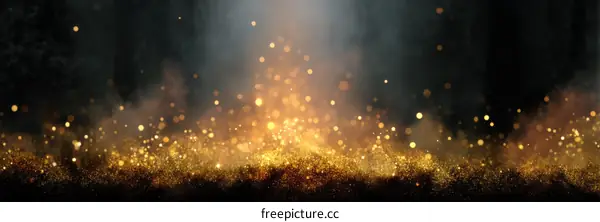 Golden Sparkles Abstract Background