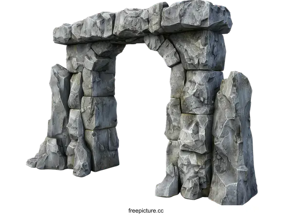 [Transparent Background PNG]Ancient Stone Archway on transparent background
