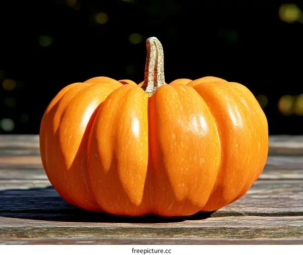 Close Up of an Orange Pumpkin