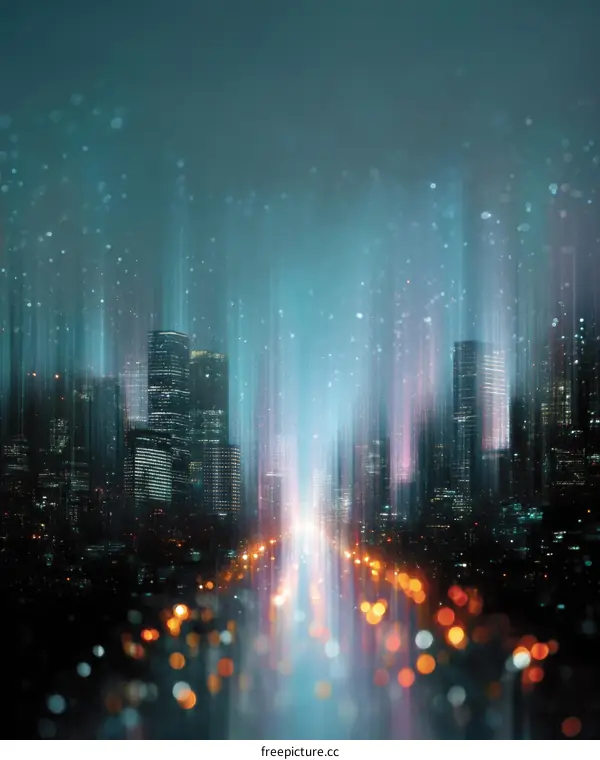 Futuristic Cityscape at Night