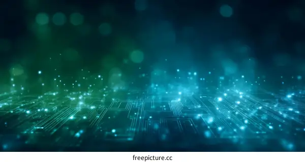 Abstract Circuit Board Technology Background Illustration