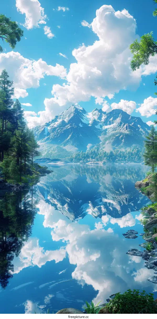 Breathtaking Lake and Mountain Landscape