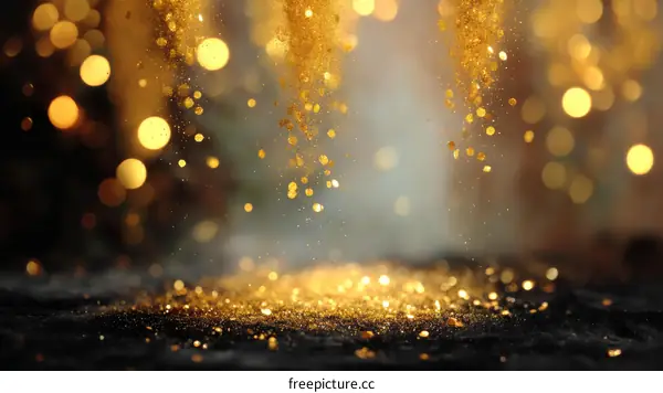 Golden Glitter Sparkle Background Image
