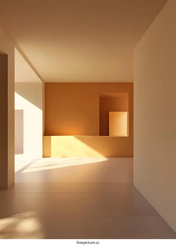 Minimalist Interior Design With Sunlight